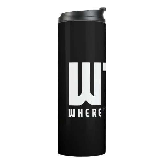 Fischerei - Wo ist der Fisch? Thermosbecher (Nach links gedreht)