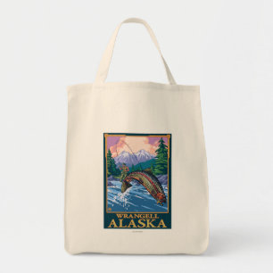Fischerei - Wrangell, Alaska Tragetasche