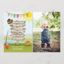 Fischerei zum Geburtstag Einladung Party Holzfisch