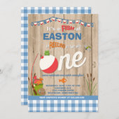 Fischerei zum Geburtstag Einladung von Fischern -  (Vorne/Hinten)