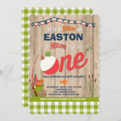 Fischerei zum Geburtstag Einladung von Fischern - (Vorne/Hinten)