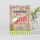 Fischerei zum Geburtstag Einladung von Fischern - (Stehend Vorderseite)