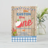 Fischerei zum Geburtstag Einladung von Fischern -  (Stehend Vorderseite)