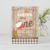 Fischerei zum Geburtstag Einladung von Fischern —  (Stehend Vorderseite)