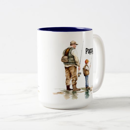 Fischerei Zweifarbige Tasse (VorderseiteRechts)