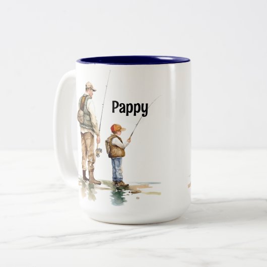 Fischerei Zweifarbige Tasse (Vorderseite Links)