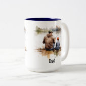 Fischerei Zweifarbige Tasse (VorderseiteRechts)