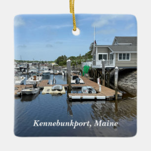 Fischereianleger in Kennebunkport Maine Keramikornament