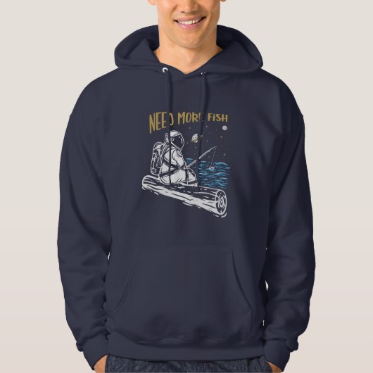 Fischereiastronaut Hoodie (Vorderseite)