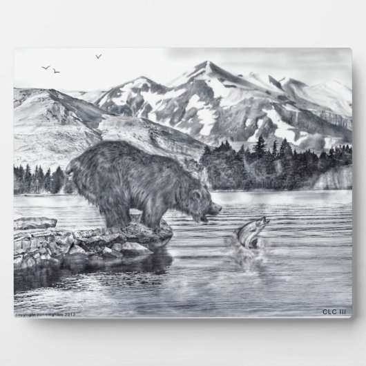 Fischereibär Fotoplatte (Vorderseite)