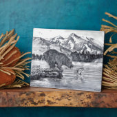 Fischereibär Fotoplatte (Seite)