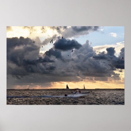 Fischereiboot in Key West, Florida Poster (Vorne)