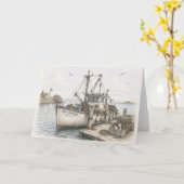 Fischereiboot Karte (Gelbe Blume)