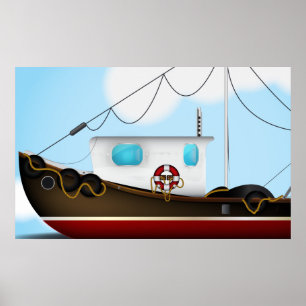 Fischereiboot Poster