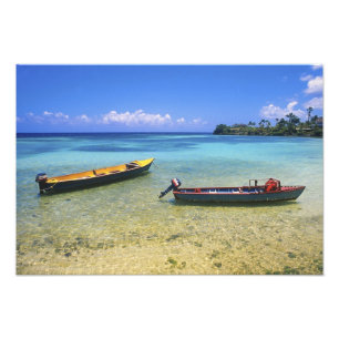 Fischereiboote, Boston Beach, Port Antonio, Fotodruck