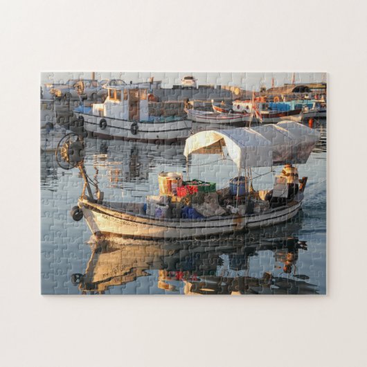 Fischereiboote Zypern. Puzzle (Horizontal)