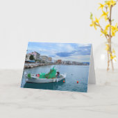Fischereifahrzeug im Hafen Korinth Griechenland Karte (Gelbe Blume)