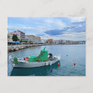 Fischereifahrzeug im Hafen Korinth Griechenland Postkarte
