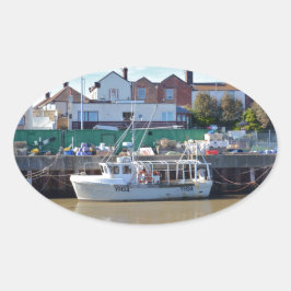 Fischereifahrzeug JH 34 Ovaler Aufkleber