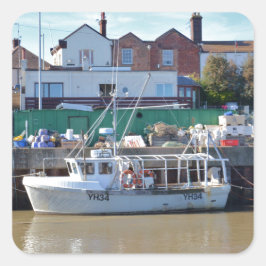Fischereifahrzeug JH 34 Quadratischer Aufkleber