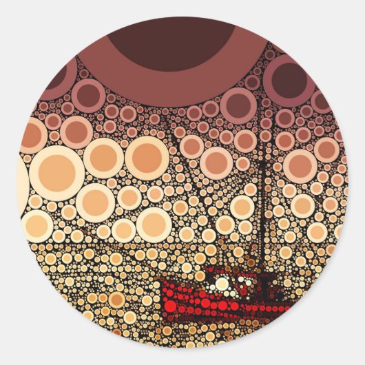 Fischereifahrzeug Mosaik Runder Aufkleber (Vorderseite)
