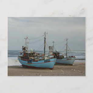 Fischereifahrzeuge aus Norre Vorupor, Dänemark Postkarte