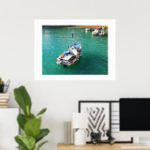 Fischereifahrzeuge bei Flut Poster (Heimbüro)