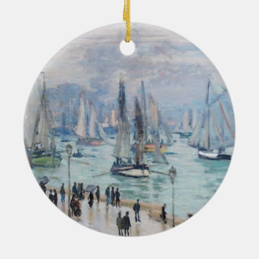 Fischereifahrzeuge, die den Hafen Verlassend | Cla Keramik Ornament (Hinten)