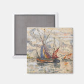 Fischereifahrzeuge in La Rochelle, c.1919-21 Magnet (Vorderseite/Rückseite)