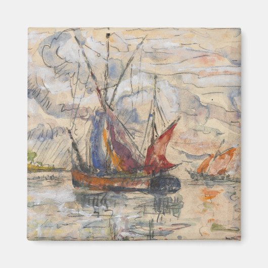Fischereifahrzeuge in La Rochelle, c.1919-21 Magnet (Vorne)