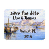 Fischereifahrzeuge Italien Rette Datum Magnet (Horizontal)