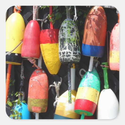 Fischereifahrzeuge - Maine Quadratischer Aufkleber (Vorderseite)