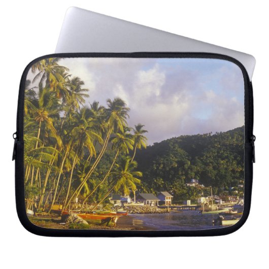 Fischereifahrzeuge, Soufriere, St. Lucia, Karibik Laptopschutzhülle (Vorderseite)