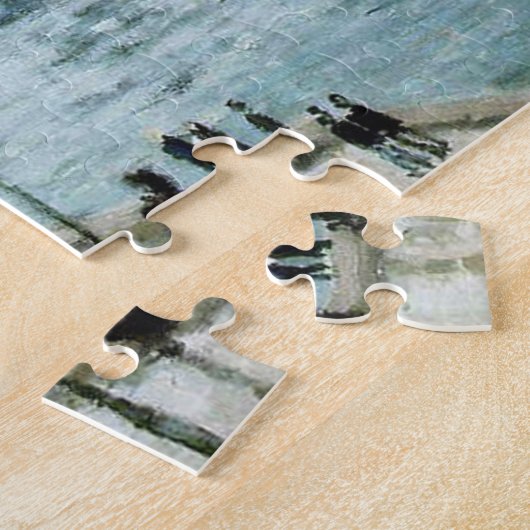 Fischereifahrzeuge Verlassend Hafen Monet Kunstvol Puzzle (Seite)