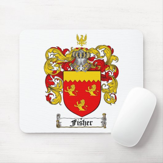 FISCHEREIFAMILIENWAPPEN - FISCHEREIKOPF VON WAFFEN MOUSEPAD (Mit Mouse)