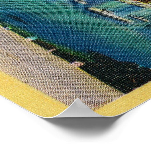 Fischereiflotte in AnchorMonterey, CA Poster (Ecke)