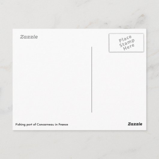 Fischereihafen Concarneau in Frankreich Postkarte (Rückseite)