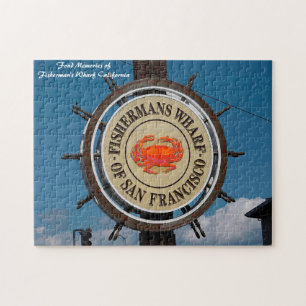 Fischereihafen Kalifornien. Weihnachtsgrüße Puzzle