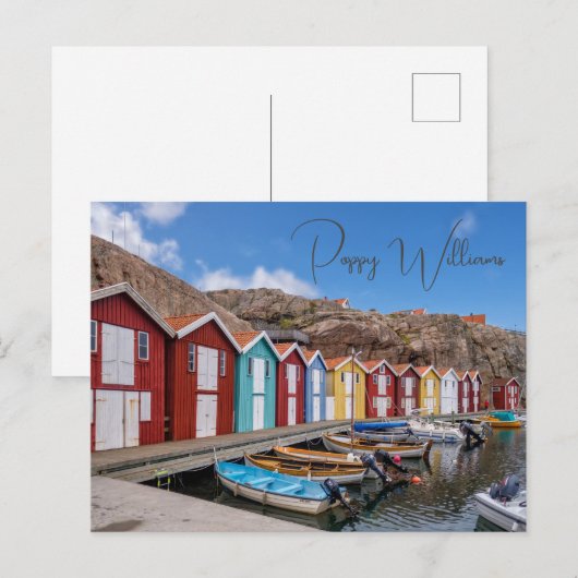 Fischereihafen, Küste Landschaftlich Postkarte (Vorne/Hinten)