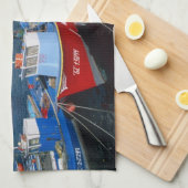 Fischereihafen, Puerto de Mogan, Gran Canaria, Küchentuch (Viertel Falte)