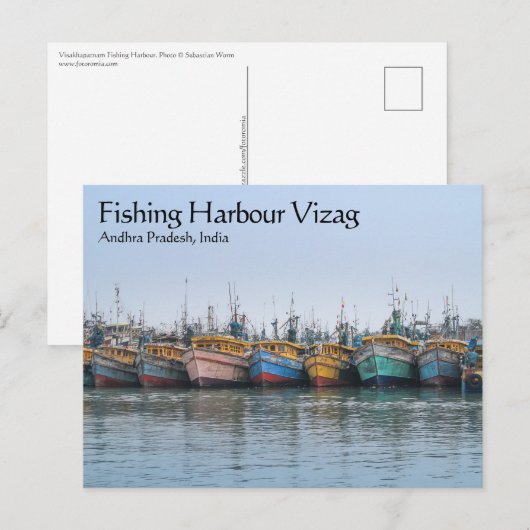 Fischereihafen Vizag Postkarte (Vorne/Hinten)