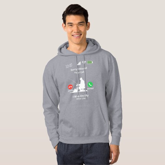 Fischereihobby Hoodie (Vorne ganz)