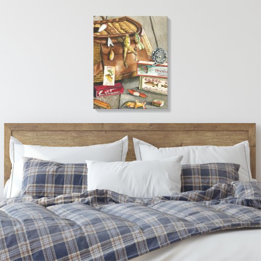 Fischereiholz Leinwanddruck (Insitu (Schlafzimmer))