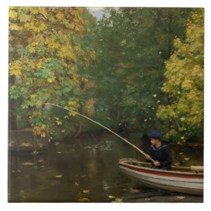 Fischereijunge (von Hans Andersen Brendekilde) Fliese