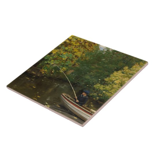 Fischereijunge (von Hans Andersen Brendekilde) Fliese (Seite)