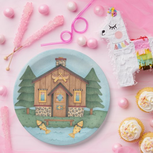 Fischereikabine Pappteller (Party)