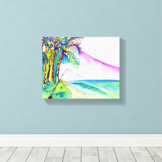 Fischereikarte Leinwanddruck (Insitu (Holzboden))