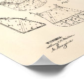 Fischereikorb 1880 Patent Art Old Peper Poster (Ecke)