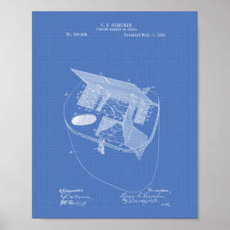 Fischereikorb 1896 - Art-Blueprint Poster
