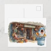 Fischereiladen Postkarte (Vorne/Hinten)